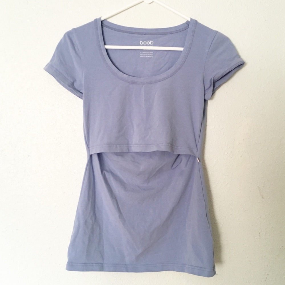 Boob Nursing Wear Periwinkle Blue Nursing Shirt
